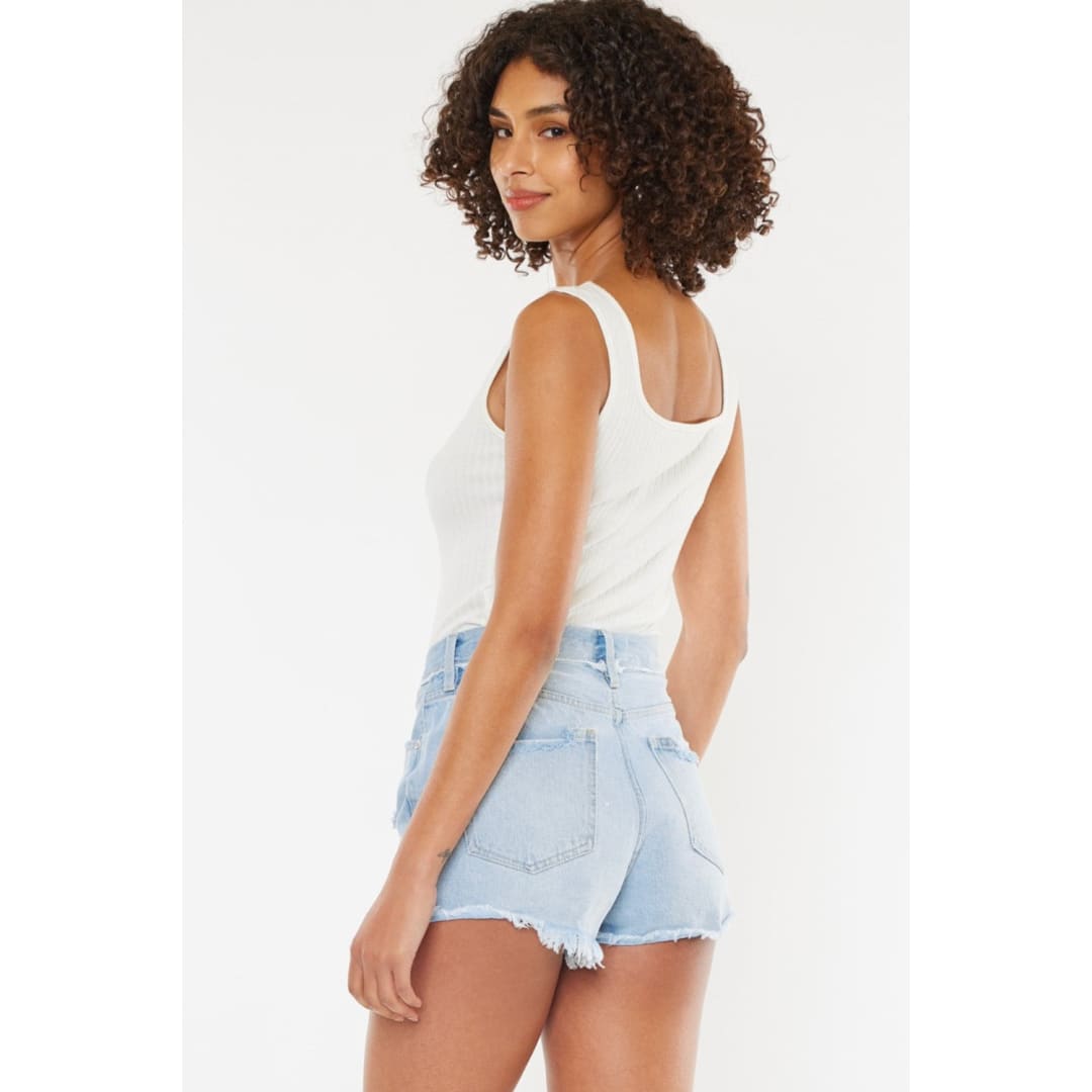 Kancan Distressed Button Fly Denim Shorts | The Urban Clothing Shop™