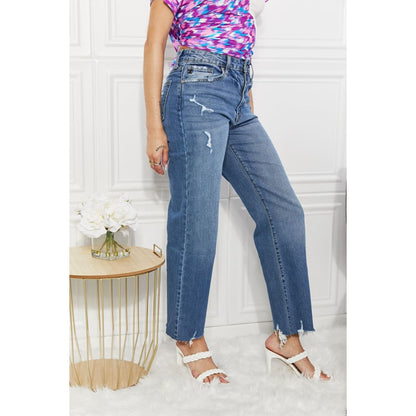 Kancan Full Size Melanie Crop Wide Leg Jeans | The Urban Clothing Shop™
