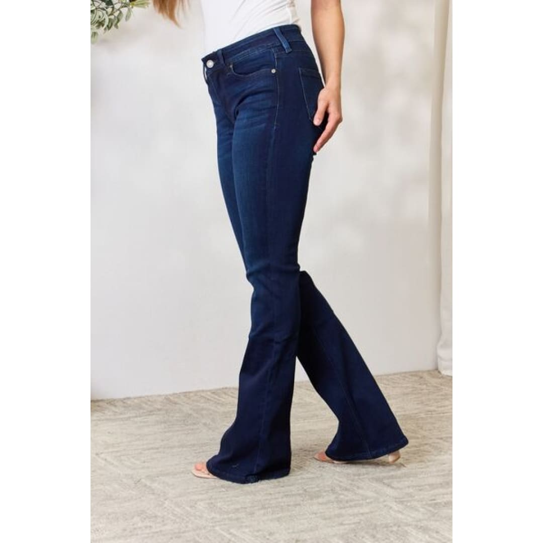 Kancan Full Size Mid Rise Flare Jeans | The Urban Clothing Shop™