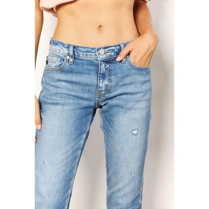 Kancan Full Size Mid Rise Slim Boyfriend Jeans | The Urban Clothing Shop™