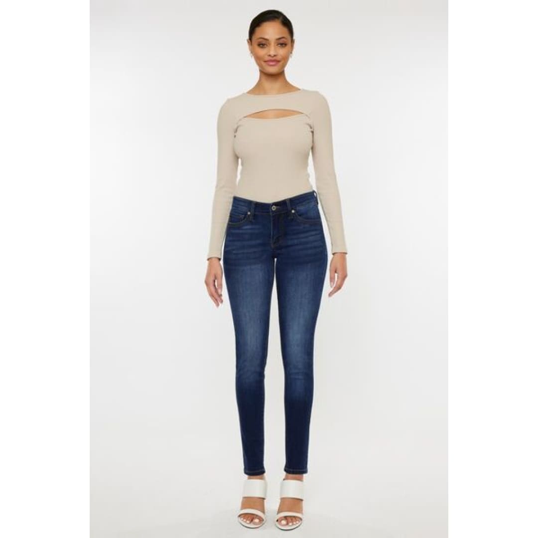 Kancan Mid Rise Gradient Skinny Jeans | The Urban Clothing Shop™