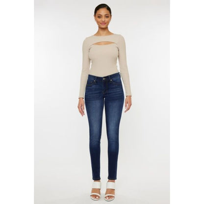 Kancan Mid Rise Gradient Skinny Jeans | The Urban Clothing Shop™