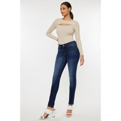 Kancan Mid Rise Gradient Skinny Jeans | The Urban Clothing Shop™
