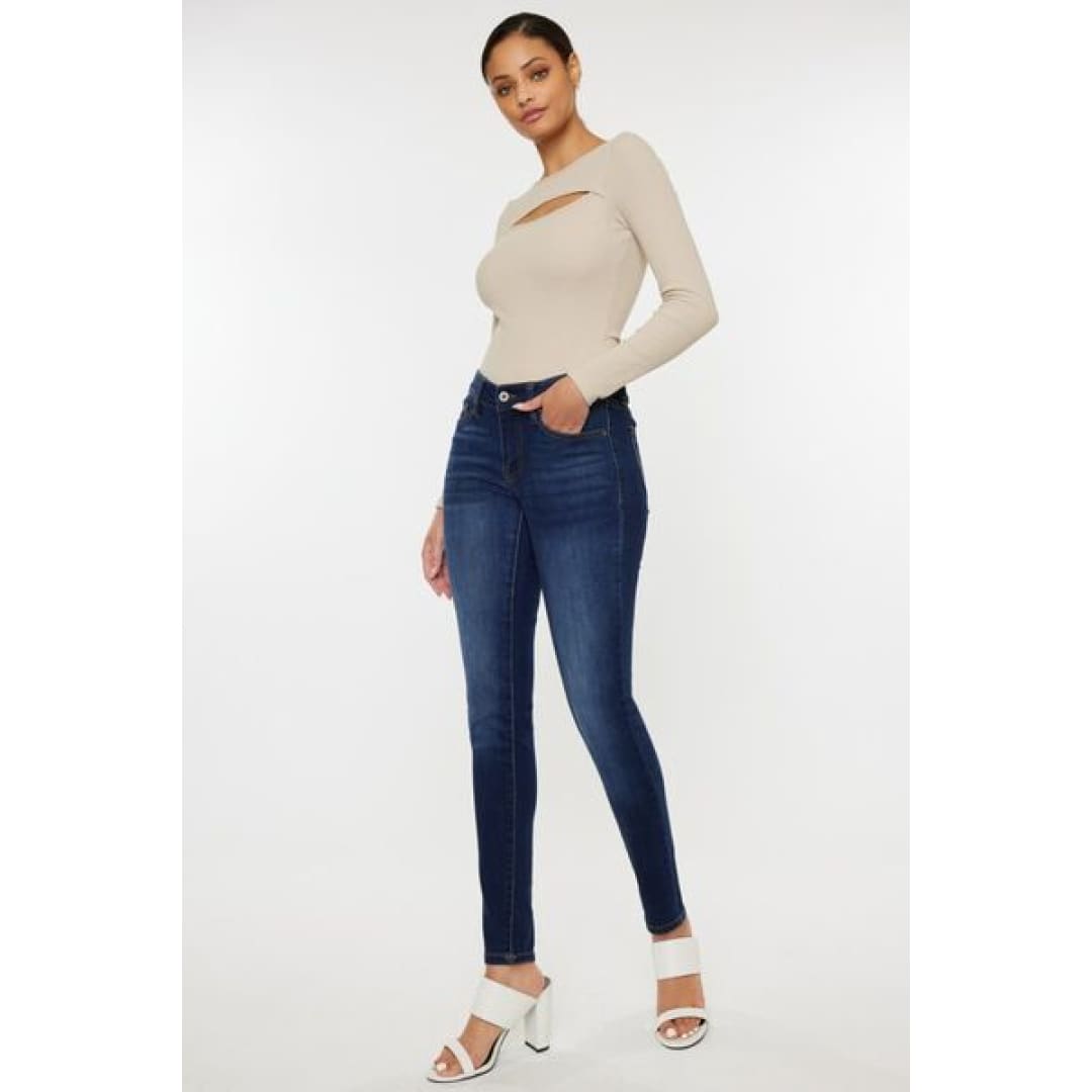 Kancan Mid Rise Gradient Skinny Jeans | The Urban Clothing Shop™