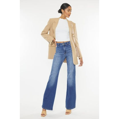 Kancan Ultra High Waist Gradient Flare Jeans | The Urban Clothing Shop™