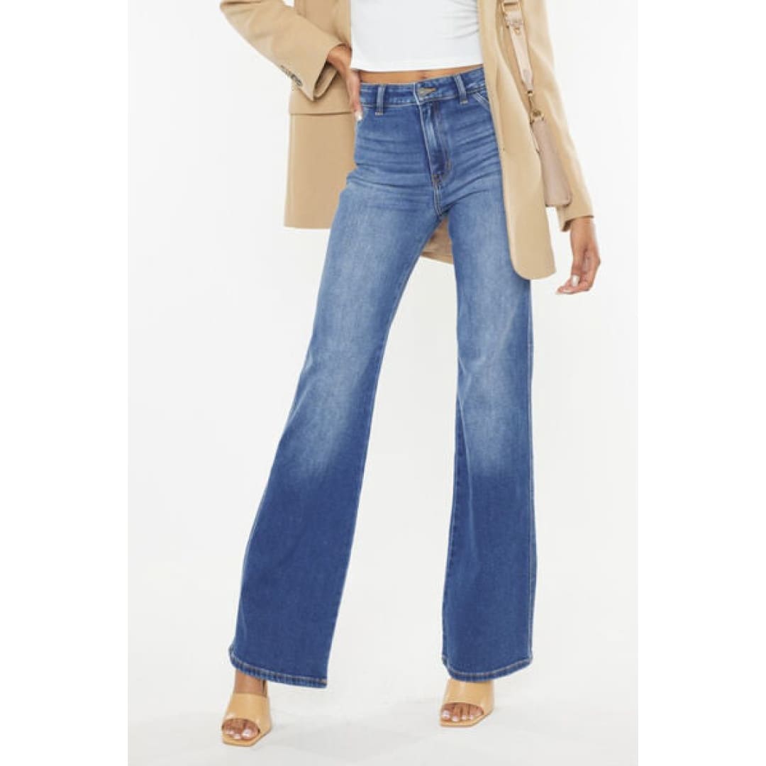 Kancan Ultra High Waist Gradient Flare Jeans | The Urban Clothing Shop™