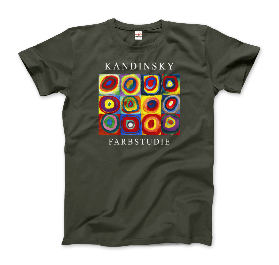 Kandinsky Farbstudie - Color Study, Squares with Concentric Circles, 1913 Artwork T-Shirt-10