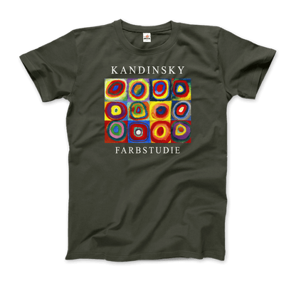 Kandinsky Farbstudie - Color Study, Squares with Concentric Circles, 1913 Artwork T-Shirt-10