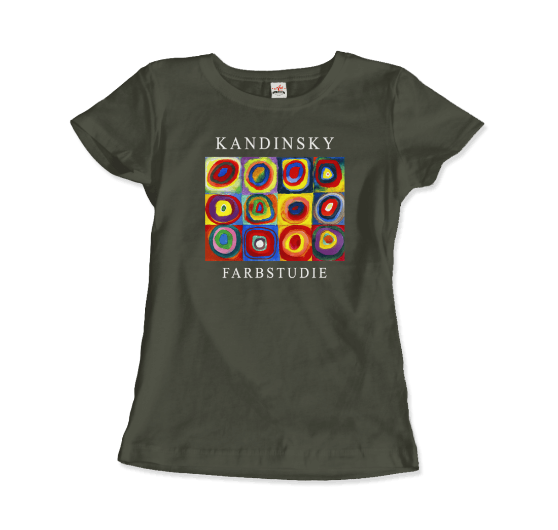 Kandinsky Farbstudie - Color Study, Squares with Concentric Circles, 1913 Artwork T-Shirt-17