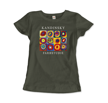 Kandinsky Farbstudie - Color Study, Squares with Concentric Circles, 1913 Artwork T-Shirt-17