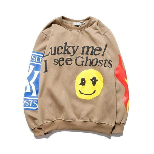 KIDS SEE GHOSTS Lucky Me I See Ghosts Sweatshirts | The Urban Clothing Shop™