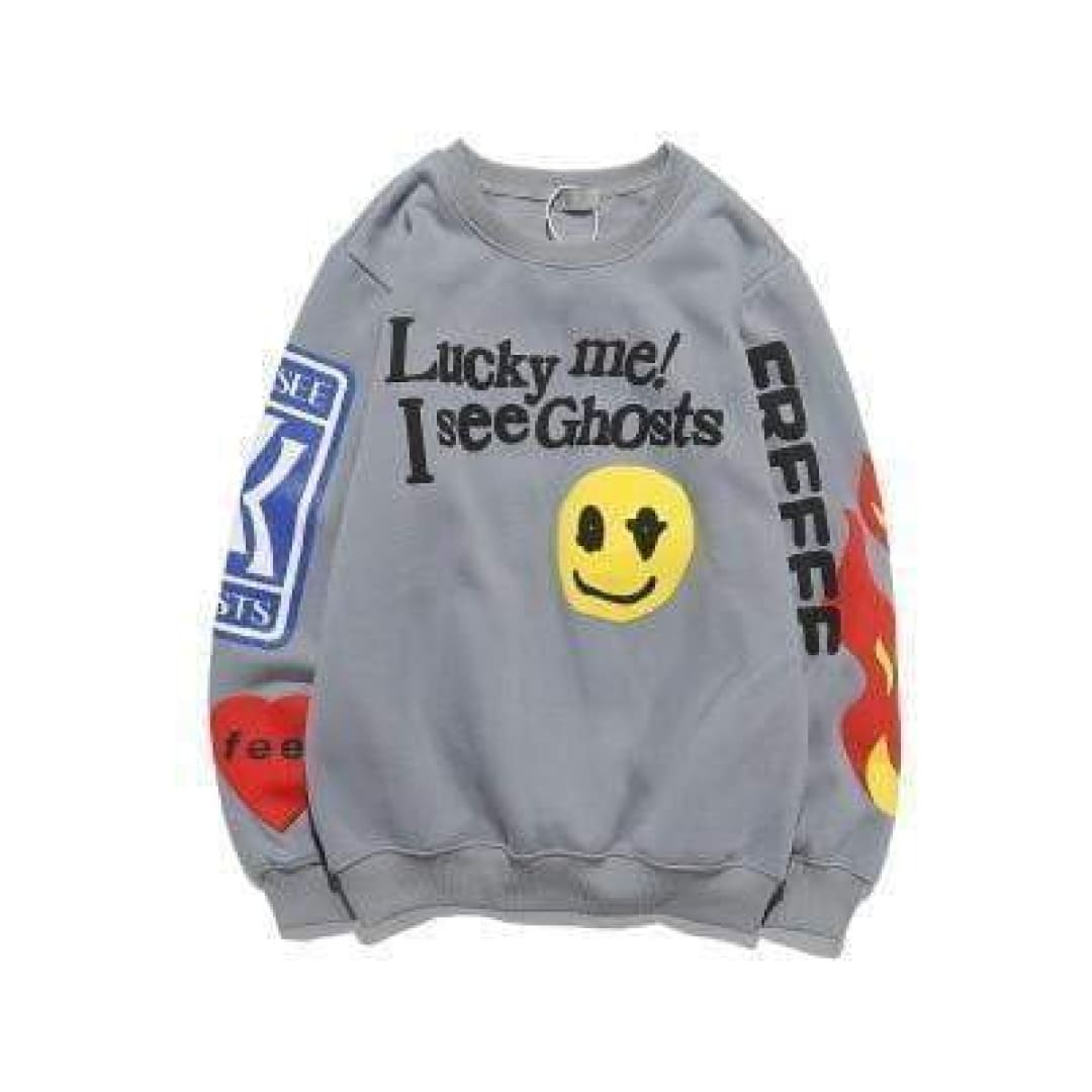 KIDS SEE GHOSTS Lucky Me I See Ghosts Sweatshirts [In Store] | The Urban Clothing Shop™