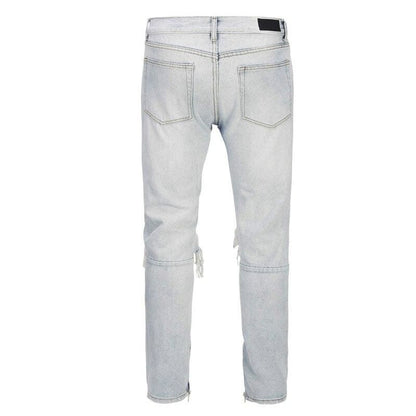NO KNEES Ripped Motorcycle Jeans | The Urban Clothing Shop™
