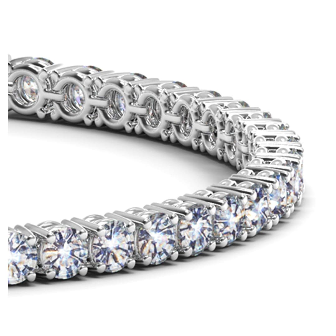 Lab Grown Round Diamond Tennis Bracelet in 14k White Gold (10 cctw F/G VS2/SI1) | Richard