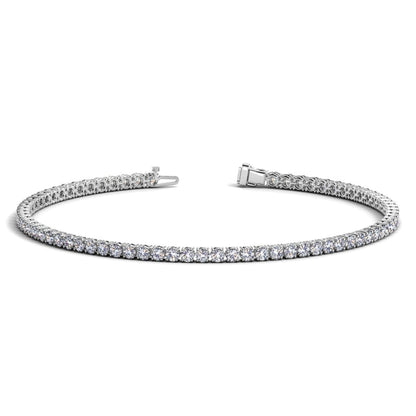 Lab Grown Round Diamond Tennis Bracelet in 14k White Gold (2 cctw F/G VS2/SI1) | Richard