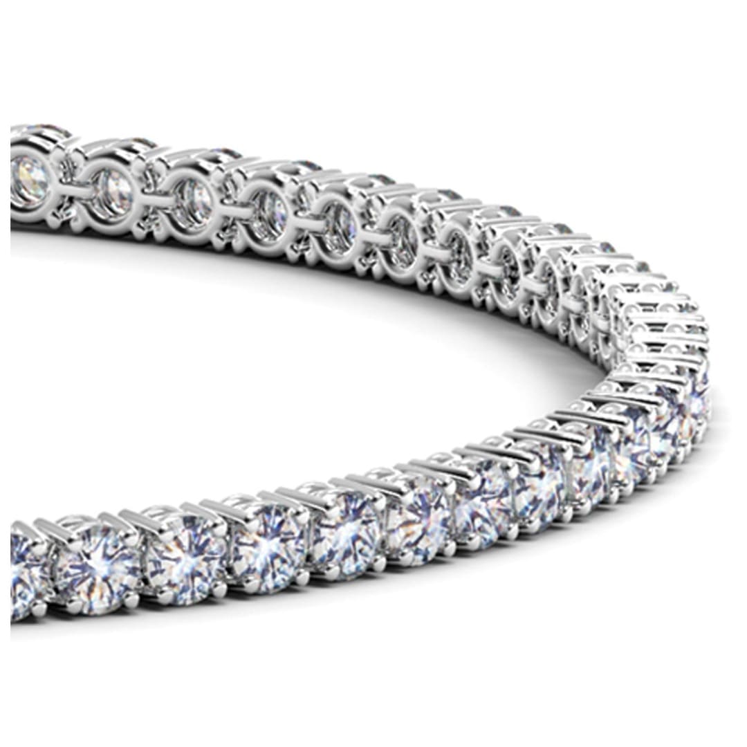 Lab Grown Round Diamond Tennis Bracelet in 14k White Gold (4 cctw F/G VS2/SI1) | Richard