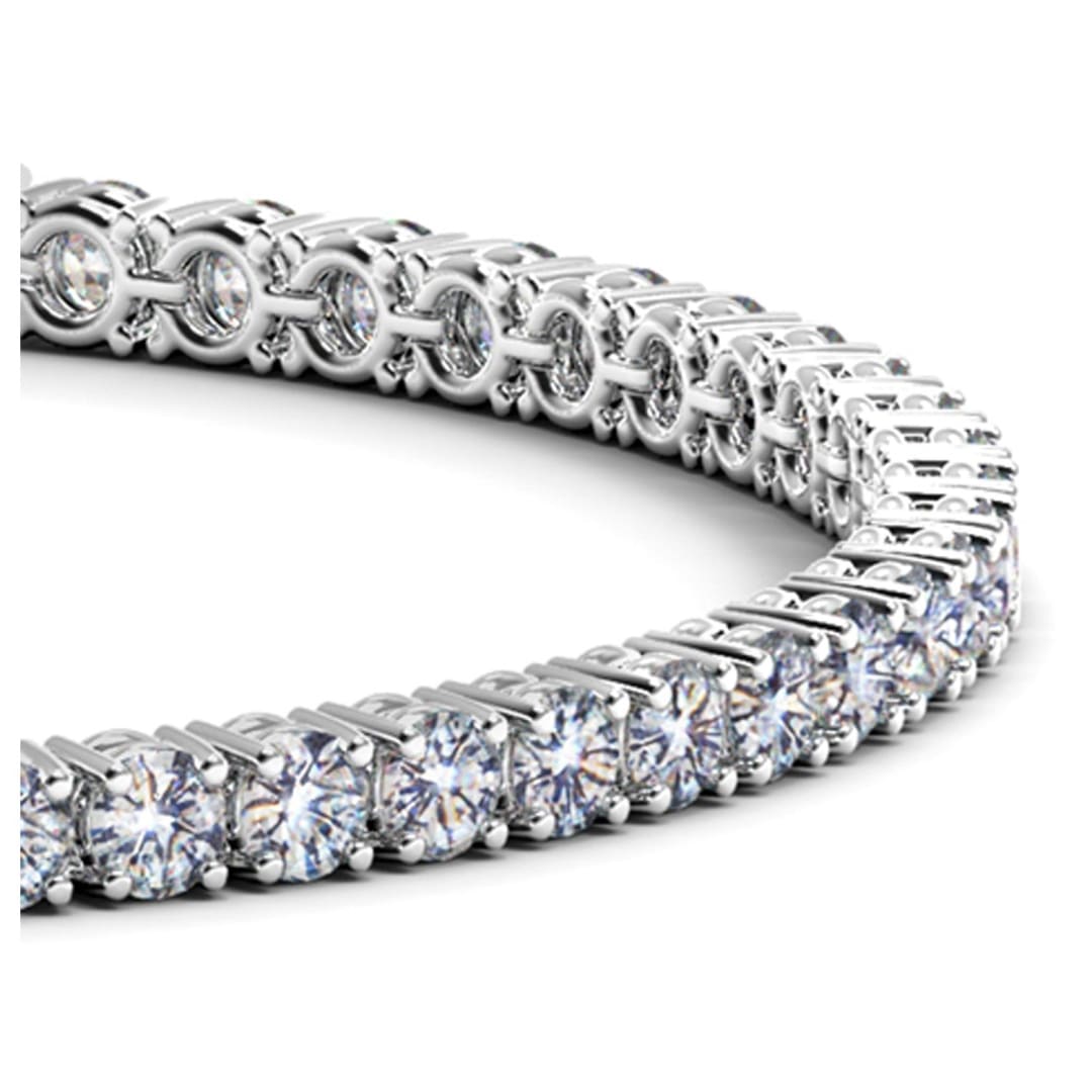 Lab Grown Round Diamond Tennis Bracelet in 14k White Gold (6 cctw F/G VS2/SI1) | Richard