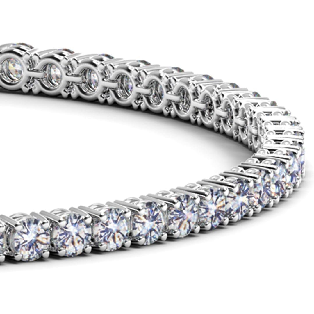 Lab Grown Round Diamond Tennis Bracelet in 14k White Gold (7 cctw F/G VS2/SI1) | Richard