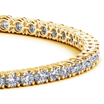 Lab Grown Round Diamond Tennis Bracelet in 14k Yellow Gold (7 cctw F/G VS2/SI1) | Richard