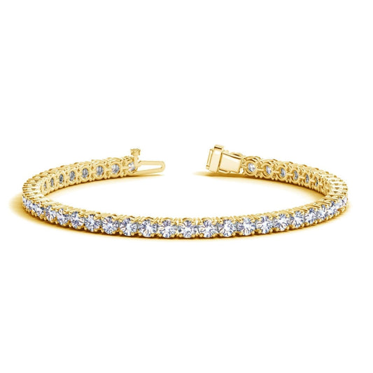 Lab Grown Round Diamond Tennis Bracelet in 14k Yellow Gold (8 cctw F/G VS2/SI1) | Richard