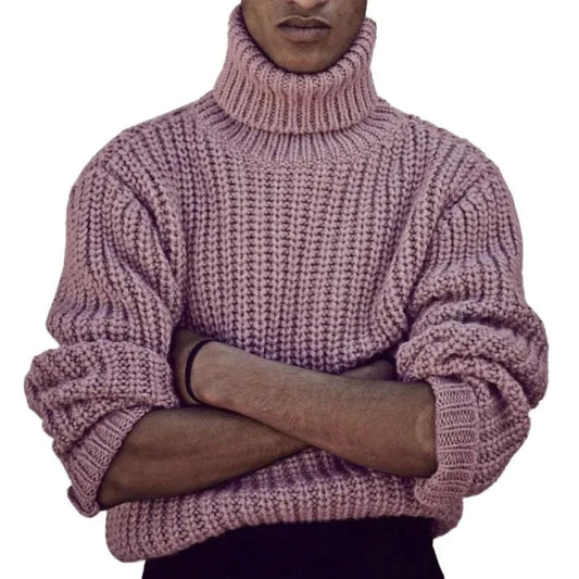 Lavender Chunky Knit Turtleneck Sweater | The Urban Clothing Shop™
