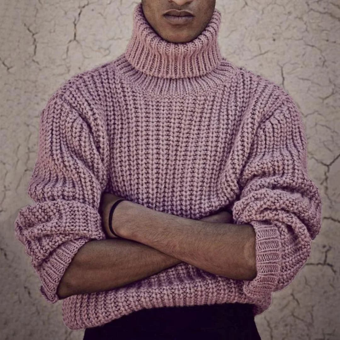 Lavender Chunky Knit Turtleneck Sweater | The Urban Clothing Shop™