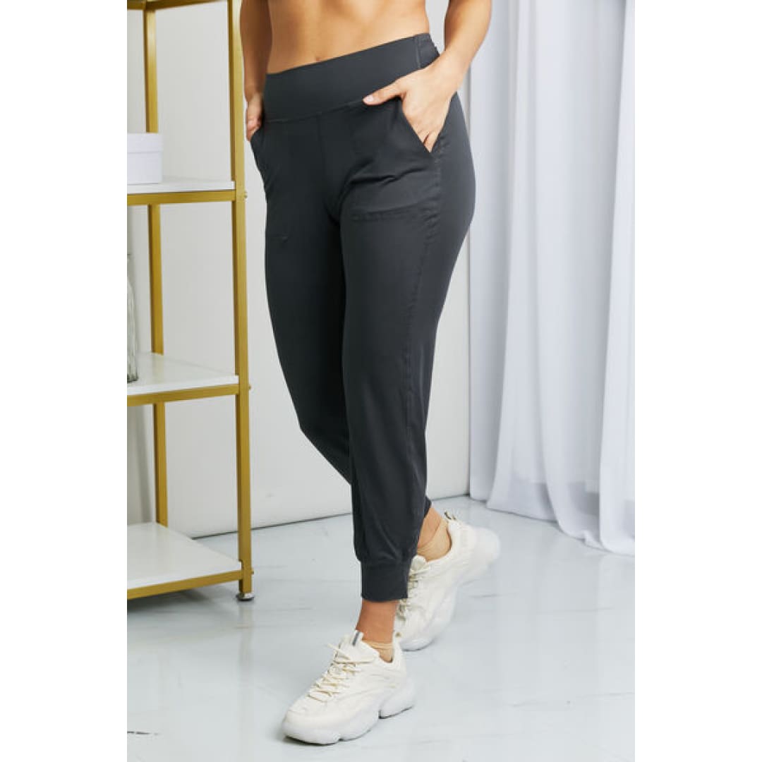 Leggings Depot Full Size Wide Waistband Cropped Joggers | The Urban Clothing Shop™