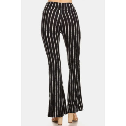 Leggings Depot Striped High Waist Flare Pants | The Urban Clothing Shop™