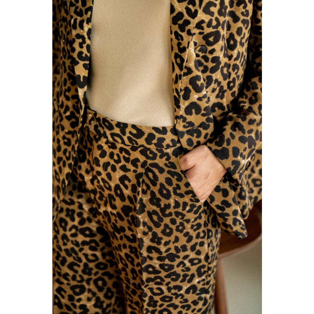 Leopard Animal Print Wide Leg Pants | Fashionfitz