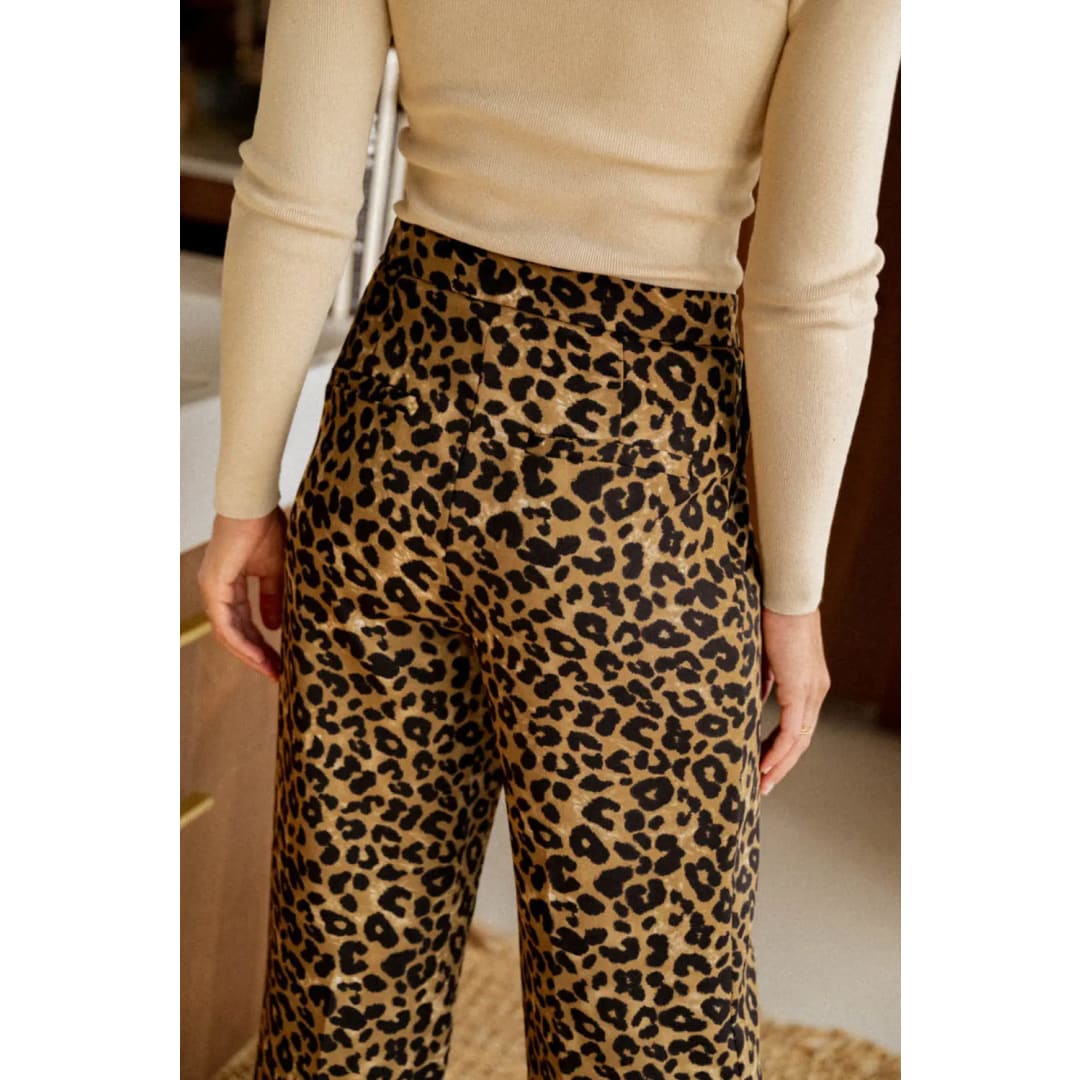 Leopard Animal Print Wide Leg Pants | Fashionfitz