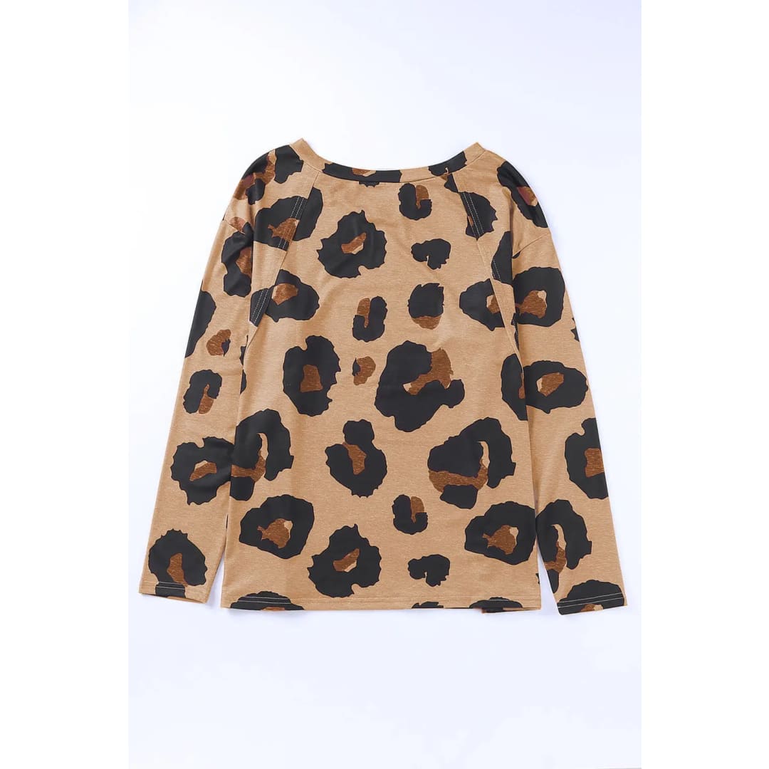 Leopard Drawstring Wide Leg Casual Pants | Fashionfitz