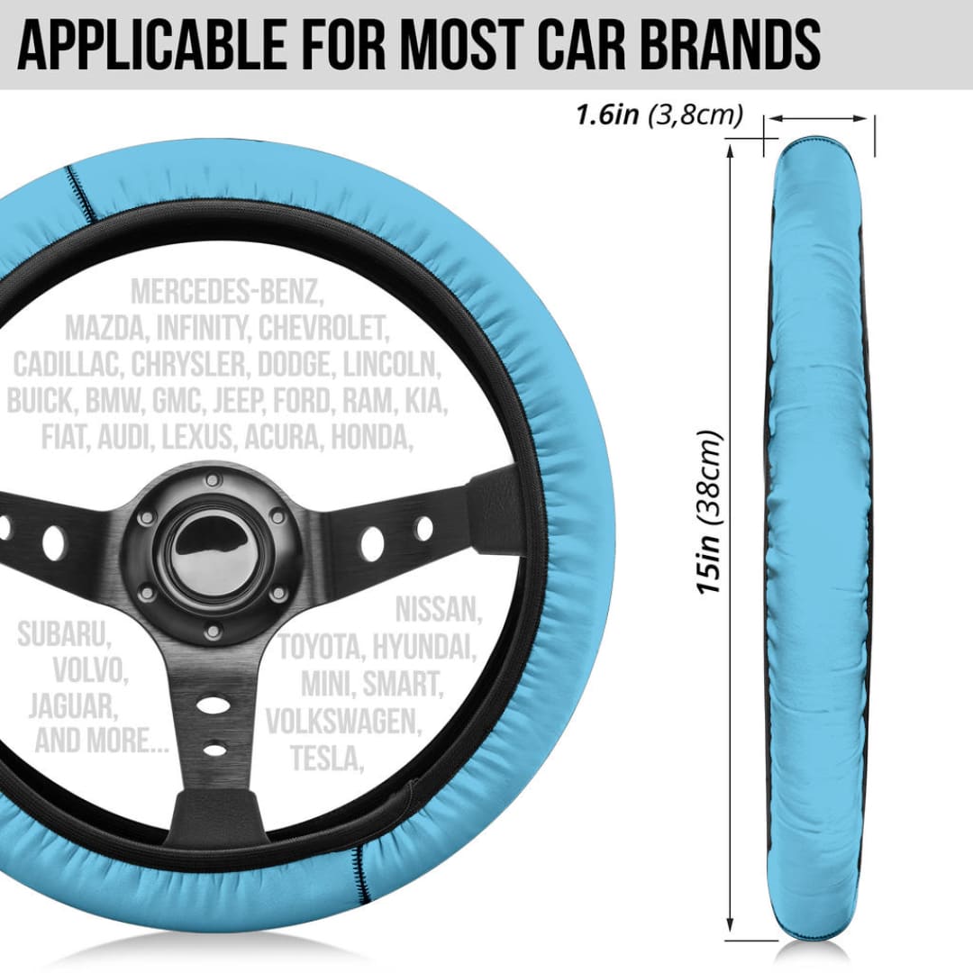 Light Blue Steering Wheel Cover | The Urban Clothing Shop™