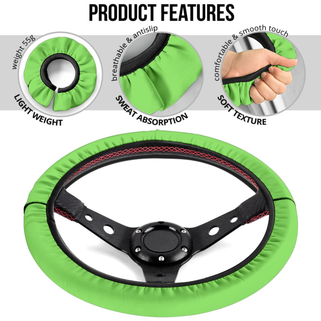 Light Green Steering Wheel Cover | The Urban Clothing Shop™