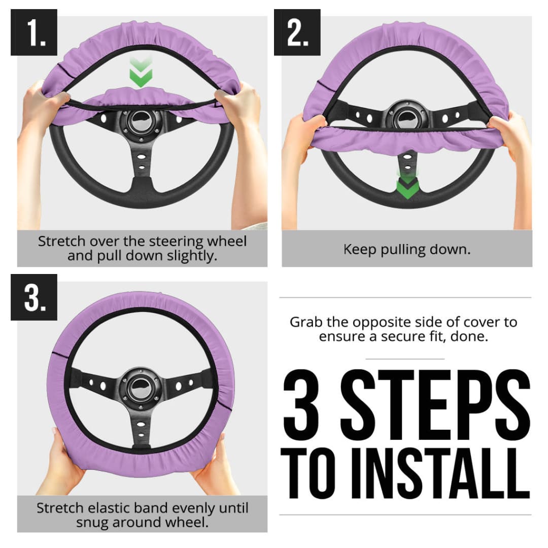 Lilac Steering Wheel Cover | The Urban Clothing Shop™