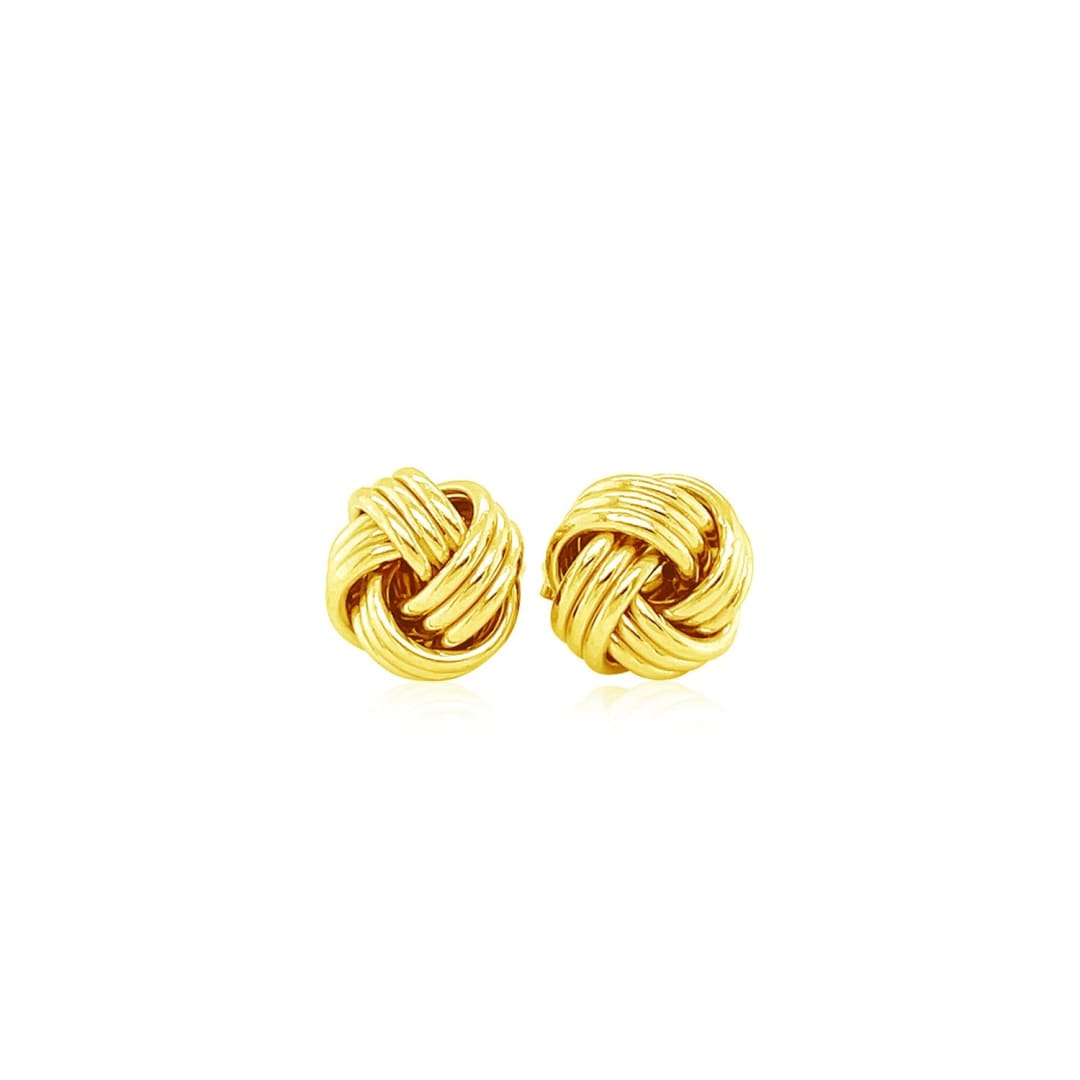 Love Knot Post Earrings in 14k Yellow Gold | Richard Cannon Jewelry