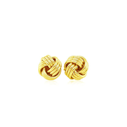 Love Knot Post Earrings in 14k Yellow Gold | Richard Cannon Jewelry