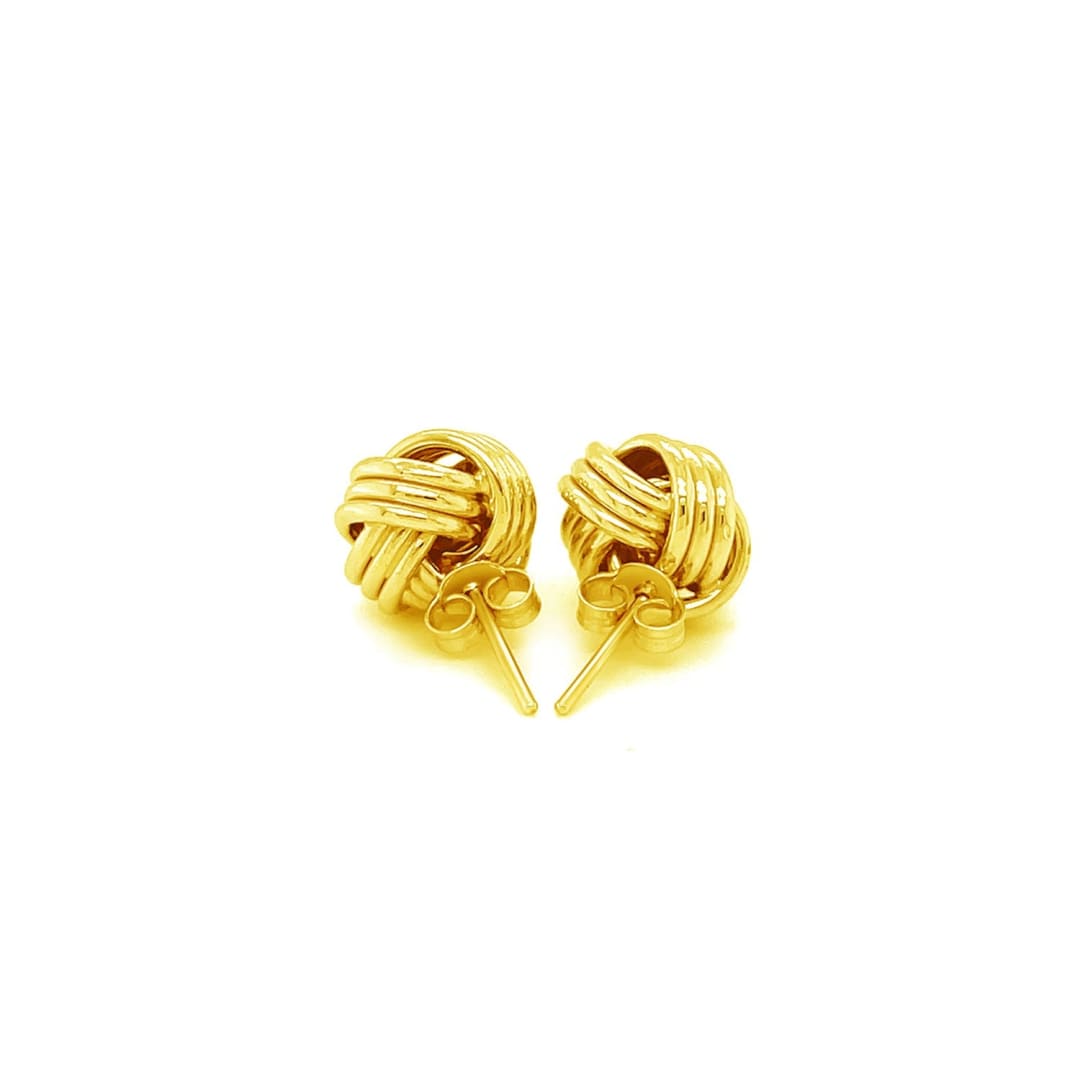 Love Knot Post Earrings in 14k Yellow Gold | Richard Cannon Jewelry