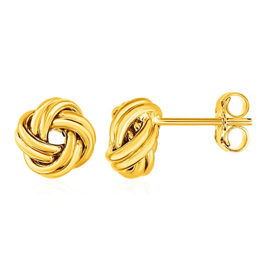 Love Knot Post Earrings in 14k Yellow Gold | Richard Cannon Jewelry