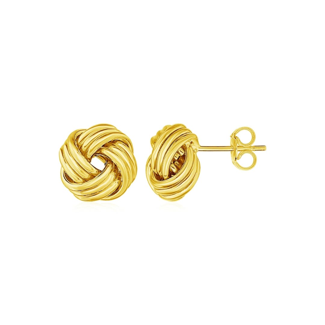 Love Knot Post Earrings in 14k Yellow Gold | Richard Cannon Jewelry