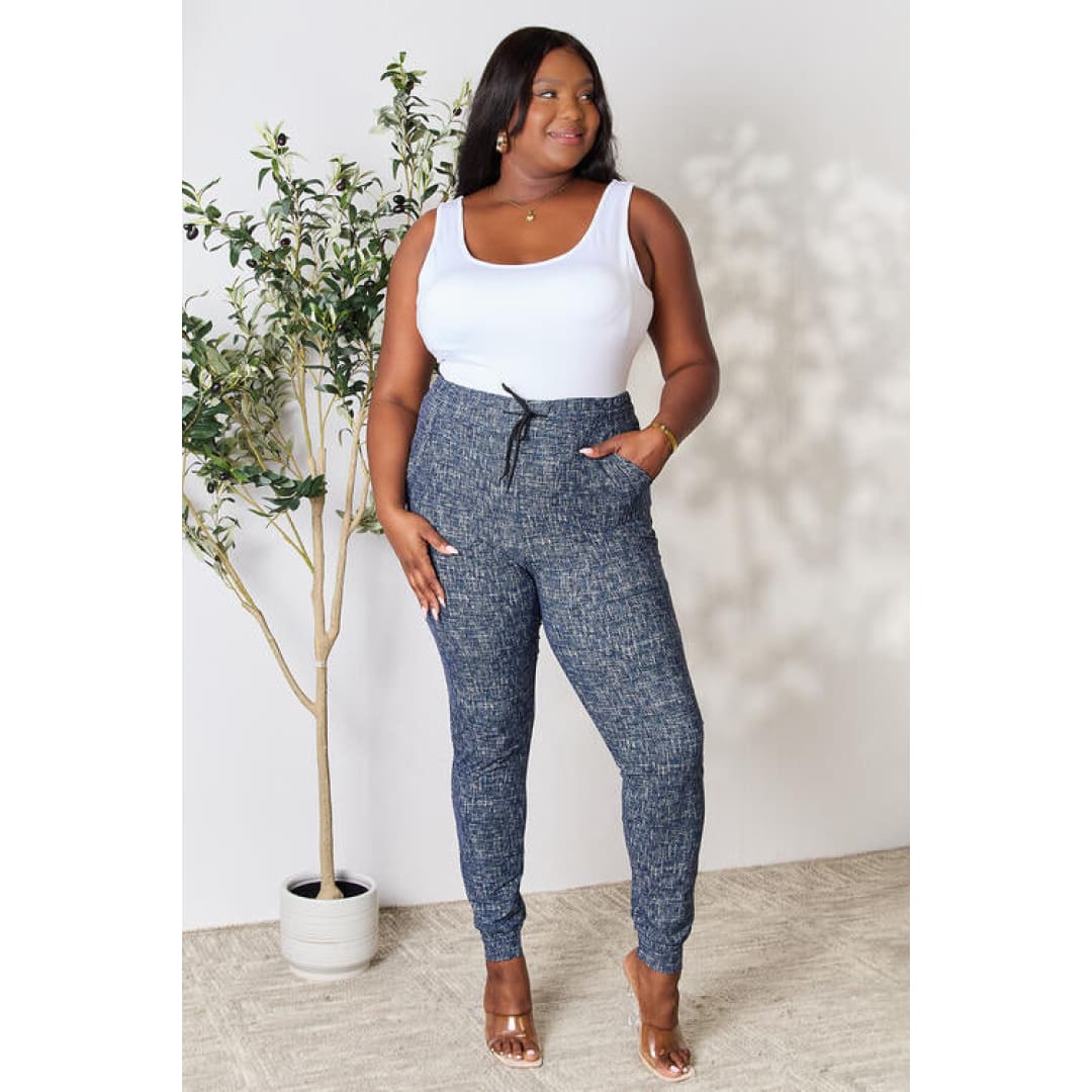LOVEIT Heathered Drawstring Leggings with Pockets | The Urban Clothing Shop™