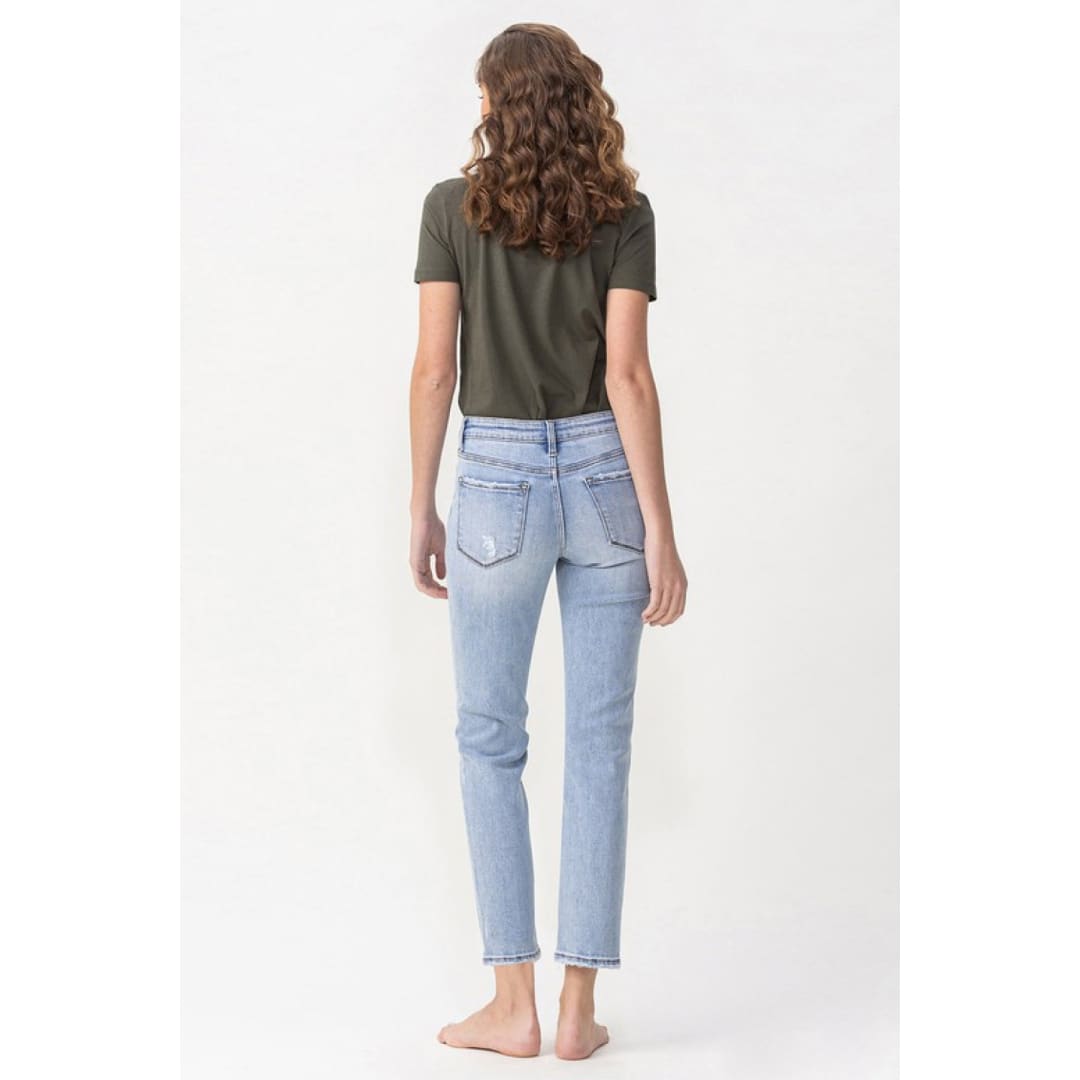 Lovervet Full Size Andrea Midrise Crop Straight Jeans | The Urban Clothing Shop™