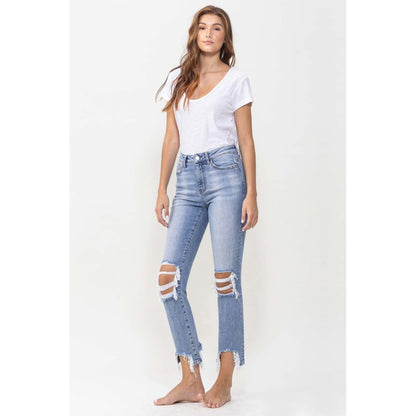 Lovervet Full Size Courtney Super High Rise Kick Flare Jeans | The Urban Clothing Shop™