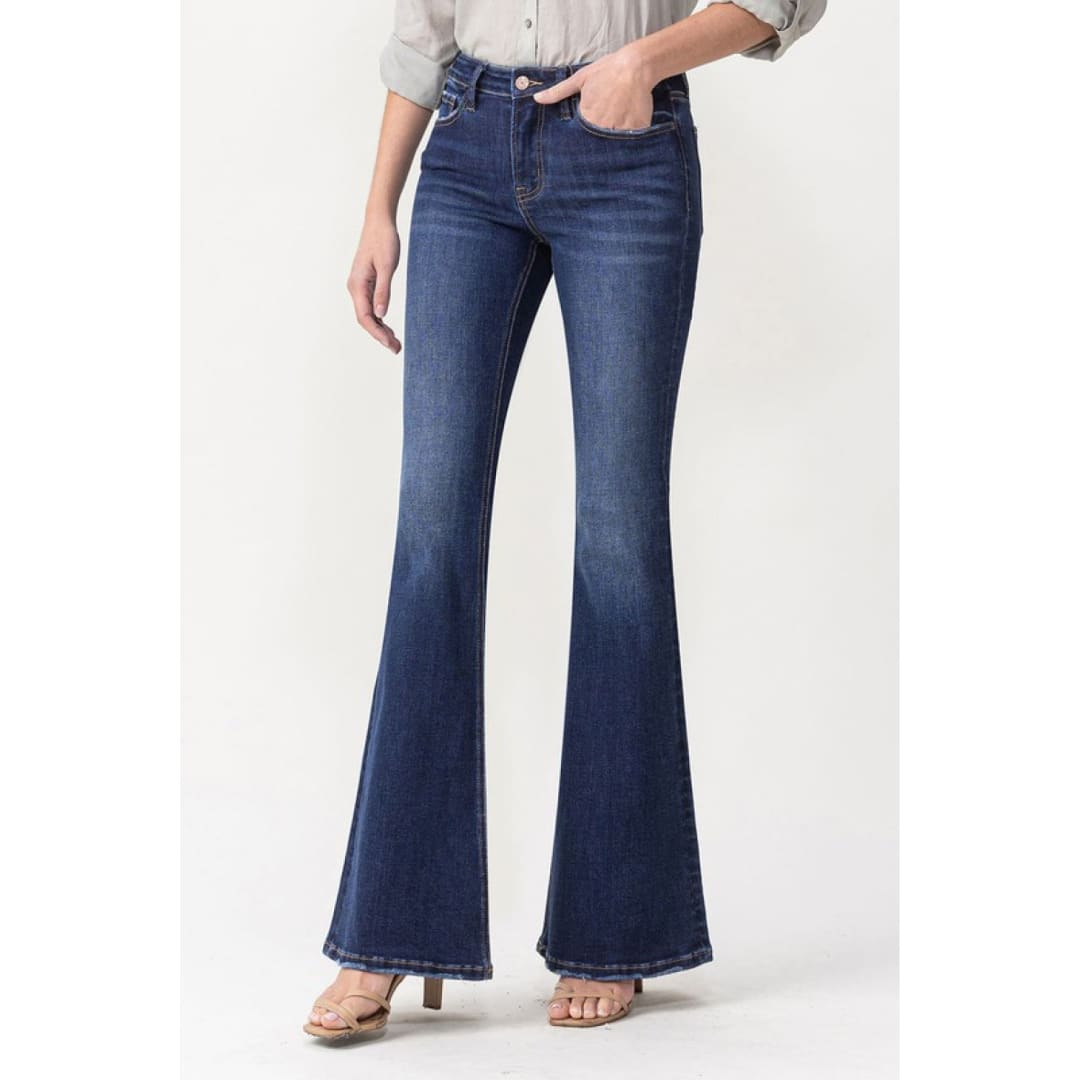 Lovervet Full Size Joanna Midrise Flare Jeans | The Urban Clothing Shop™