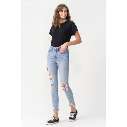 Lovervet Full Size Lauren Distressed High Rise Skinny Jeans | The Urban Clothing Shop™