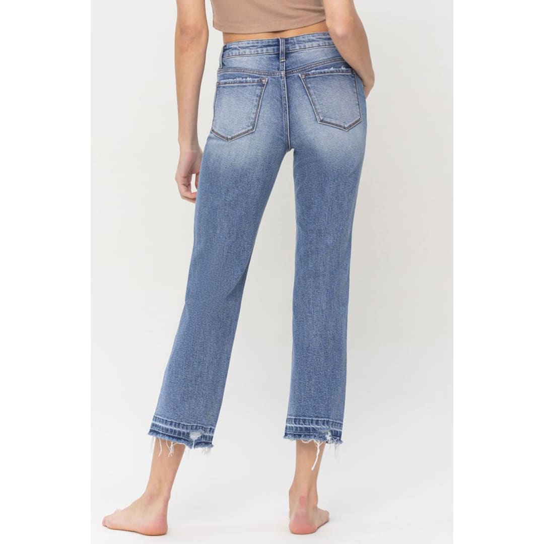 Lovervet Full Size Lena High Rise Crop Straight Jeans | The Urban Clothing Shop™