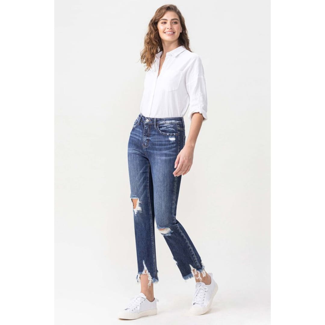 Lovervet Jackie Full Size High Rise Crop Straight Leg Jeans | The Urban Clothing Shop™