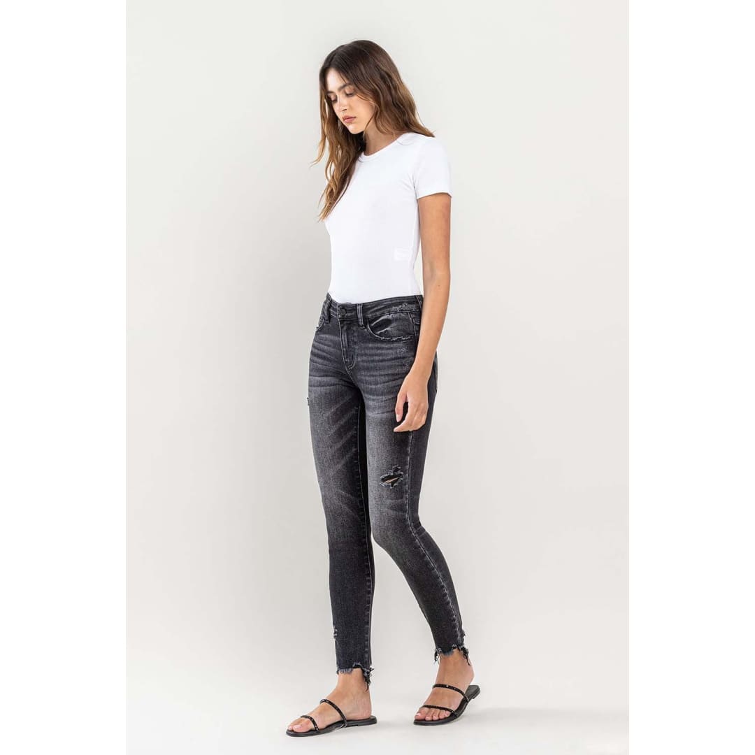 Lovervet Raw Hem Cropped Skinny Jeans | The Urban Clothing Shop™