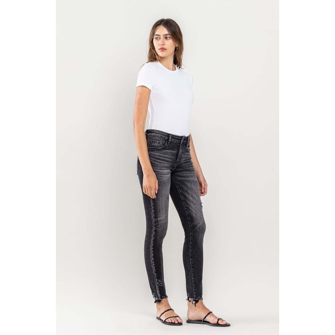 Lovervet Raw Hem Cropped Skinny Jeans | The Urban Clothing Shop™