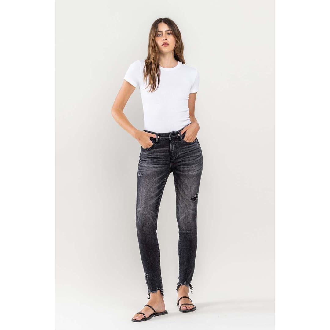 Lovervet Raw Hem Cropped Skinny Jeans | The Urban Clothing Shop™