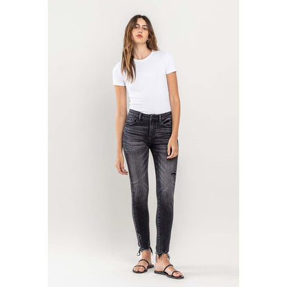 Lovervet Raw Hem Cropped Skinny Jeans | The Urban Clothing Shop™